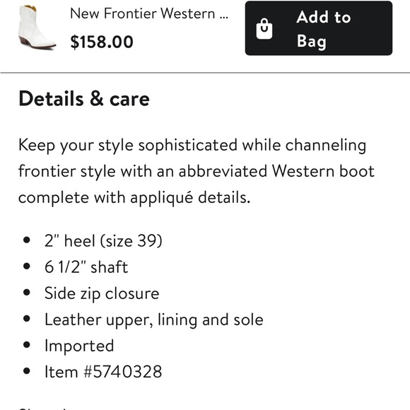 Free People New Frontier Western Bootie Size 40 - Picture 2 of 7